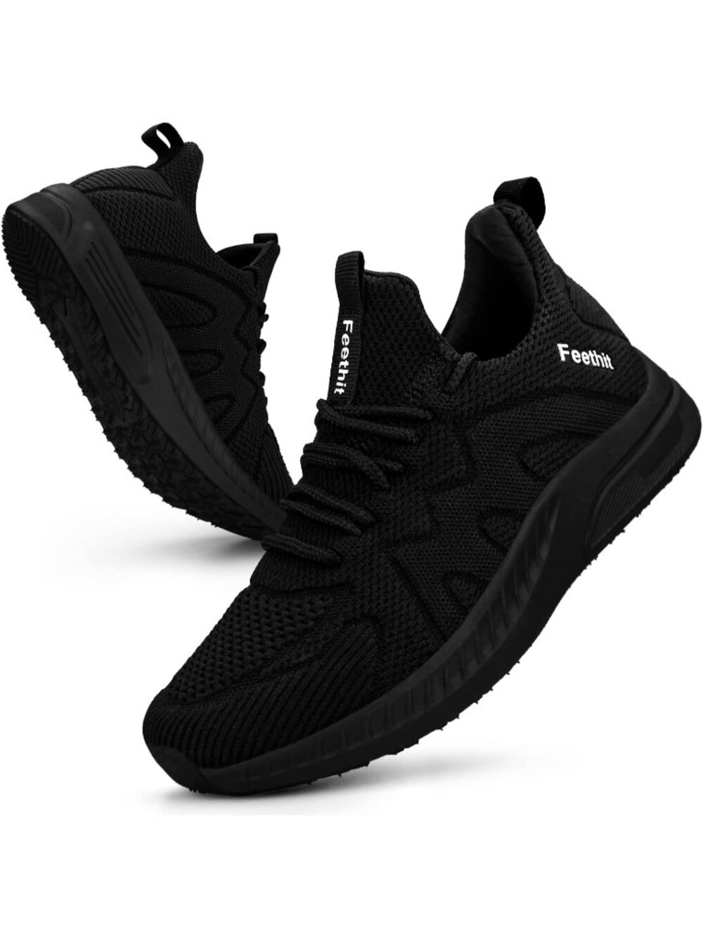 🆕Women's Dark Black Running Shoes Non Slip Gym Tennis Walking Workout Sneakers